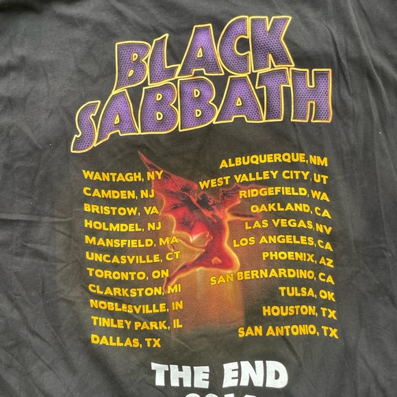 Black Sabbath 2016 The End Tour Shirt Size XXL Double sided Band Tee - Picture 4 of 7